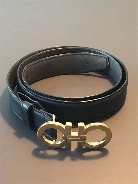 black and gold ferragamo belt